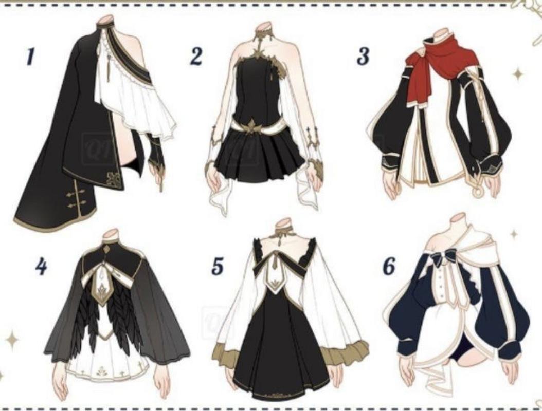 黑色系少女服装设计参考